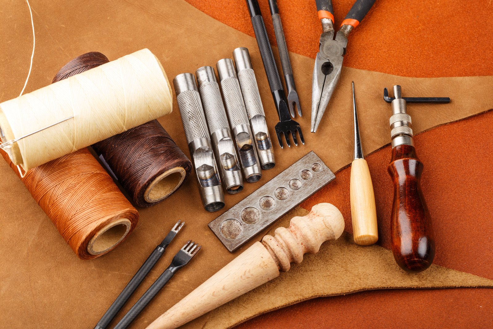 Homemade leather craft tool and accessories